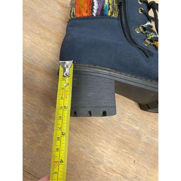 Rieker Knitted Cuff -Tex Warmlined Navy Ankle Boots, EU 37 / US 6.5, MP $112 - Picture 5 of 15